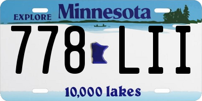 MN license plate 778LII