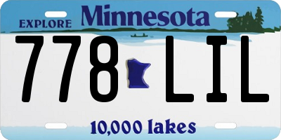 MN license plate 778LIL