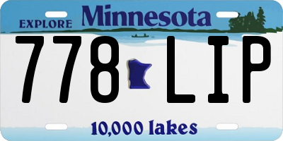 MN license plate 778LIP