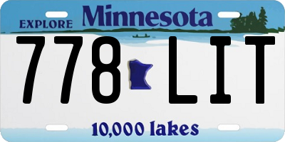 MN license plate 778LIT