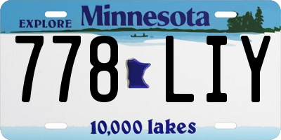 MN license plate 778LIY