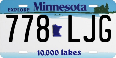 MN license plate 778LJG