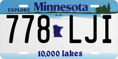 MN license plate 778LJI