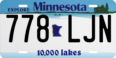 MN license plate 778LJN