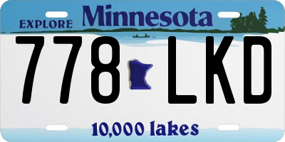 MN license plate 778LKD