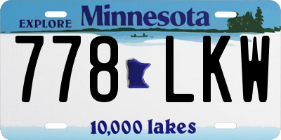 MN license plate 778LKW