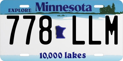 MN license plate 778LLM