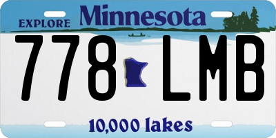 MN license plate 778LMB