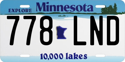 MN license plate 778LND