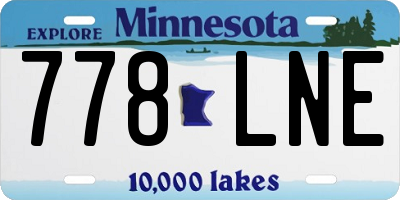 MN license plate 778LNE