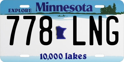 MN license plate 778LNG