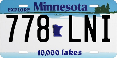 MN license plate 778LNI