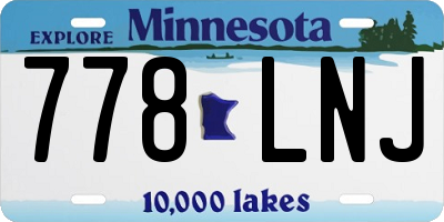 MN license plate 778LNJ