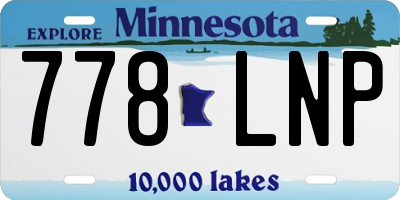 MN license plate 778LNP