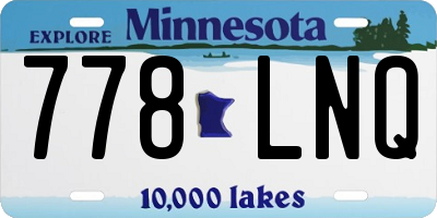 MN license plate 778LNQ