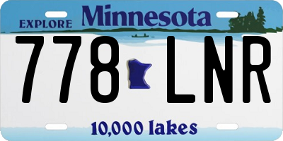 MN license plate 778LNR