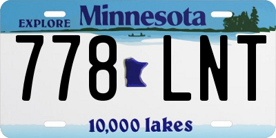 MN license plate 778LNT