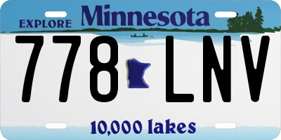 MN license plate 778LNV