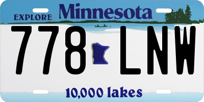 MN license plate 778LNW