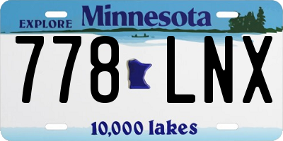 MN license plate 778LNX