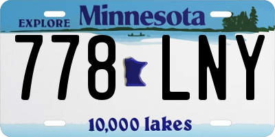 MN license plate 778LNY