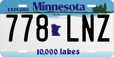 MN license plate 778LNZ