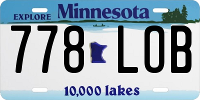 MN license plate 778LOB