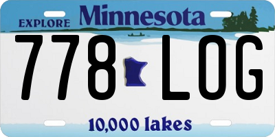 MN license plate 778LOG