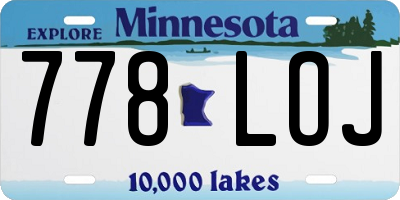 MN license plate 778LOJ