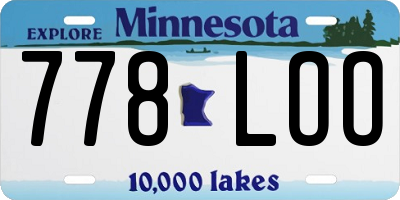 MN license plate 778LOO