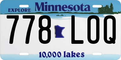 MN license plate 778LOQ