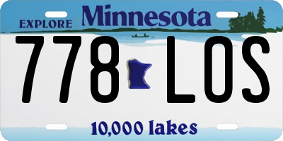 MN license plate 778LOS