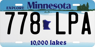 MN license plate 778LPA