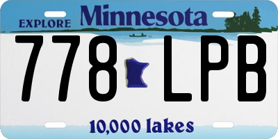 MN license plate 778LPB