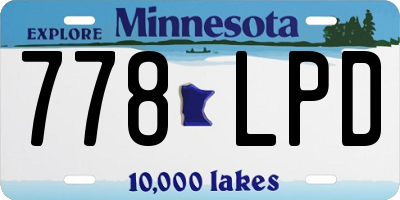 MN license plate 778LPD