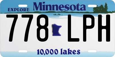 MN license plate 778LPH