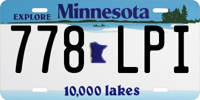 MN license plate 778LPI