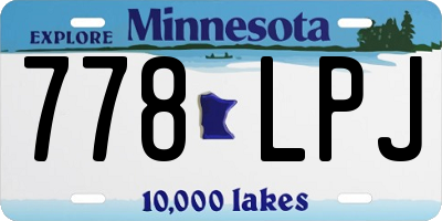 MN license plate 778LPJ