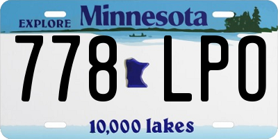 MN license plate 778LPO