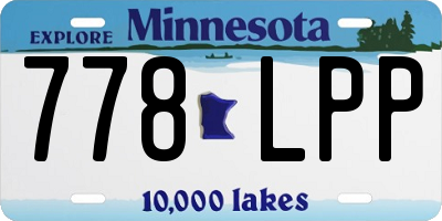MN license plate 778LPP