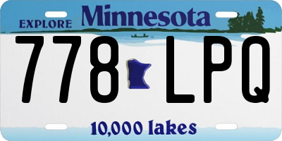 MN license plate 778LPQ