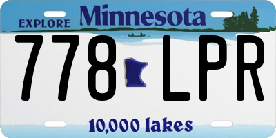 MN license plate 778LPR
