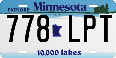 MN license plate 778LPT