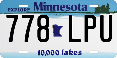MN license plate 778LPU