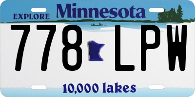 MN license plate 778LPW