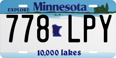 MN license plate 778LPY