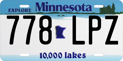 MN license plate 778LPZ