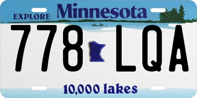 MN license plate 778LQA