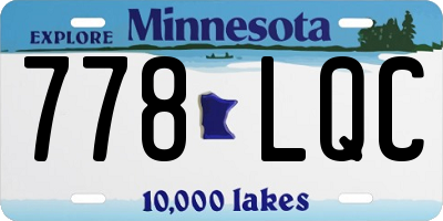 MN license plate 778LQC