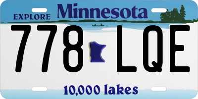 MN license plate 778LQE